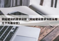 网站建设的需求分析（网站建设需求分析从哪几个方面分析）