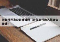 做软件开发公司赚钱吗（开发软件的人靠什么赚钱）