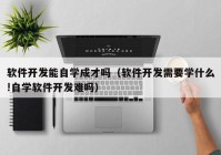 软件开发能自学成才吗（软件开发需要学什么!自学软件开发难吗）