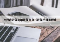 小程序开发app开发南京（开发手机小程序）