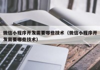 微信小程序开发需要哪些技术（微信小程序开发需要哪些技术）